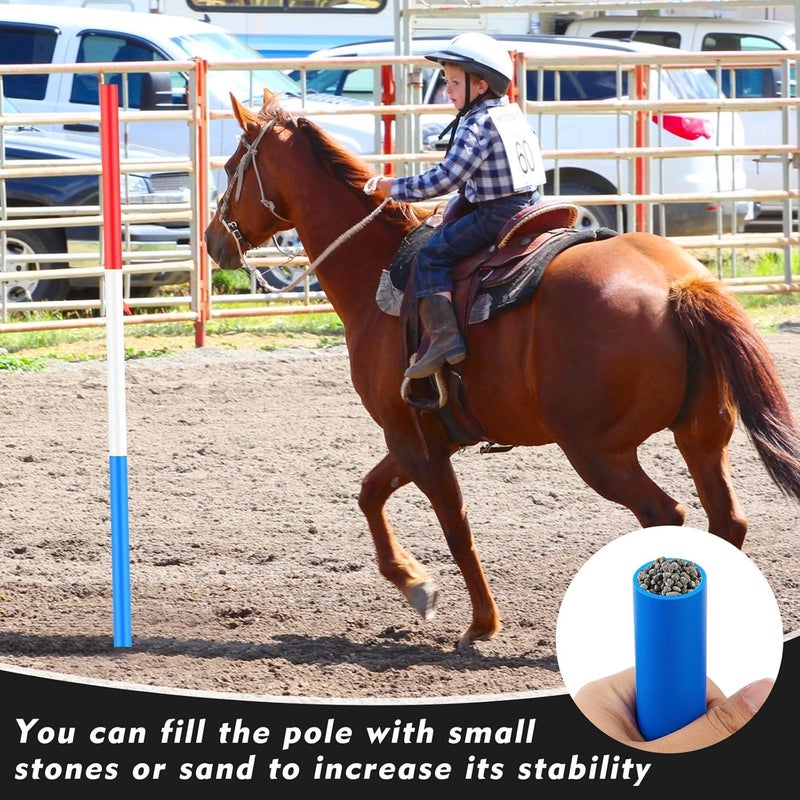 Arrowbash 6 Pcs 6FT Pole Bending Poles for Horses, Adjustable Equestrian Sports Training Equipment for Horses, Agility Poles for Soccer Football Dog - Image 4
